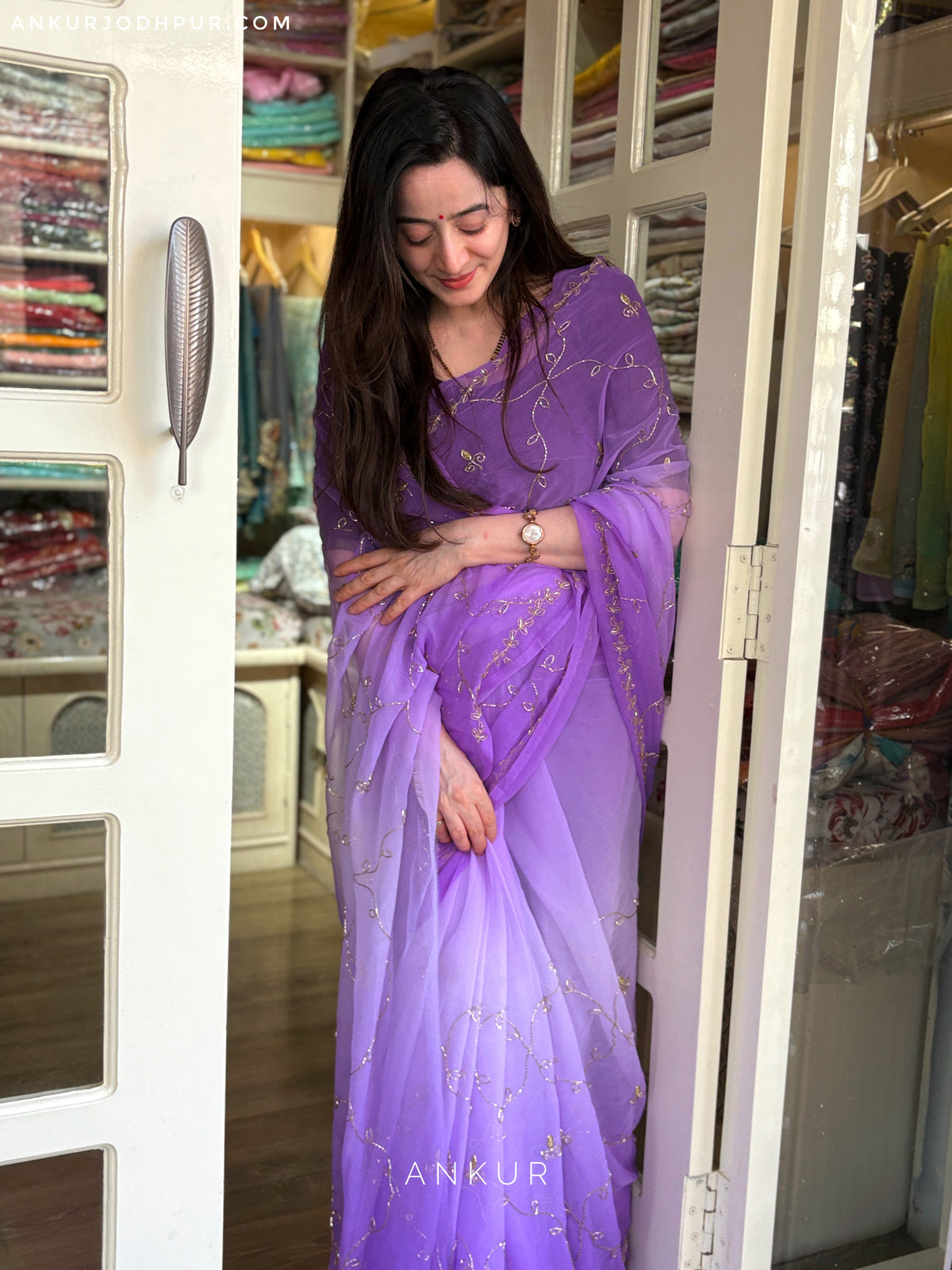 Rajkumari Violet cut dana Suhani