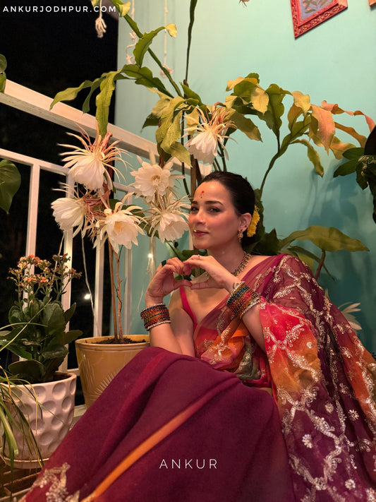 Wine tone multi Shade Yamini