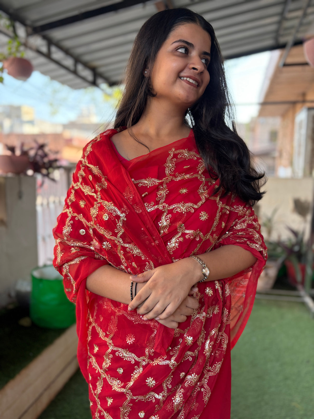 Red Single Shade Yamini
