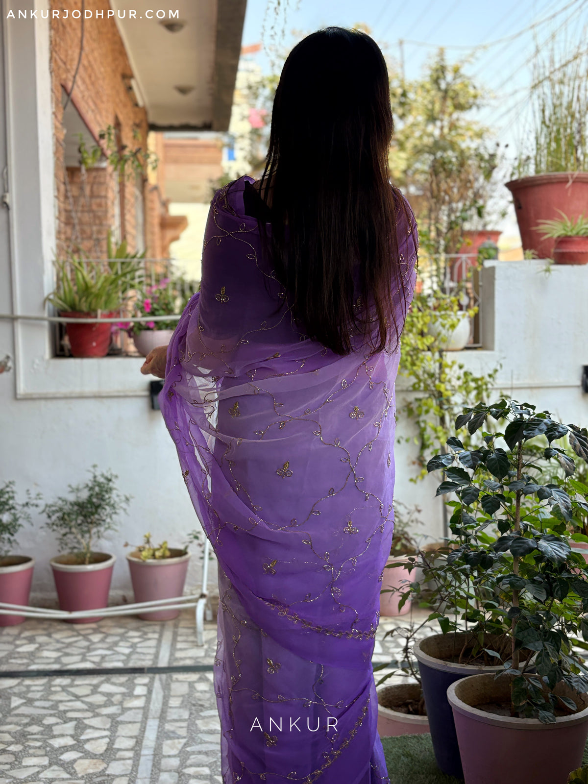Rajkumari Violet cut dana Suhani