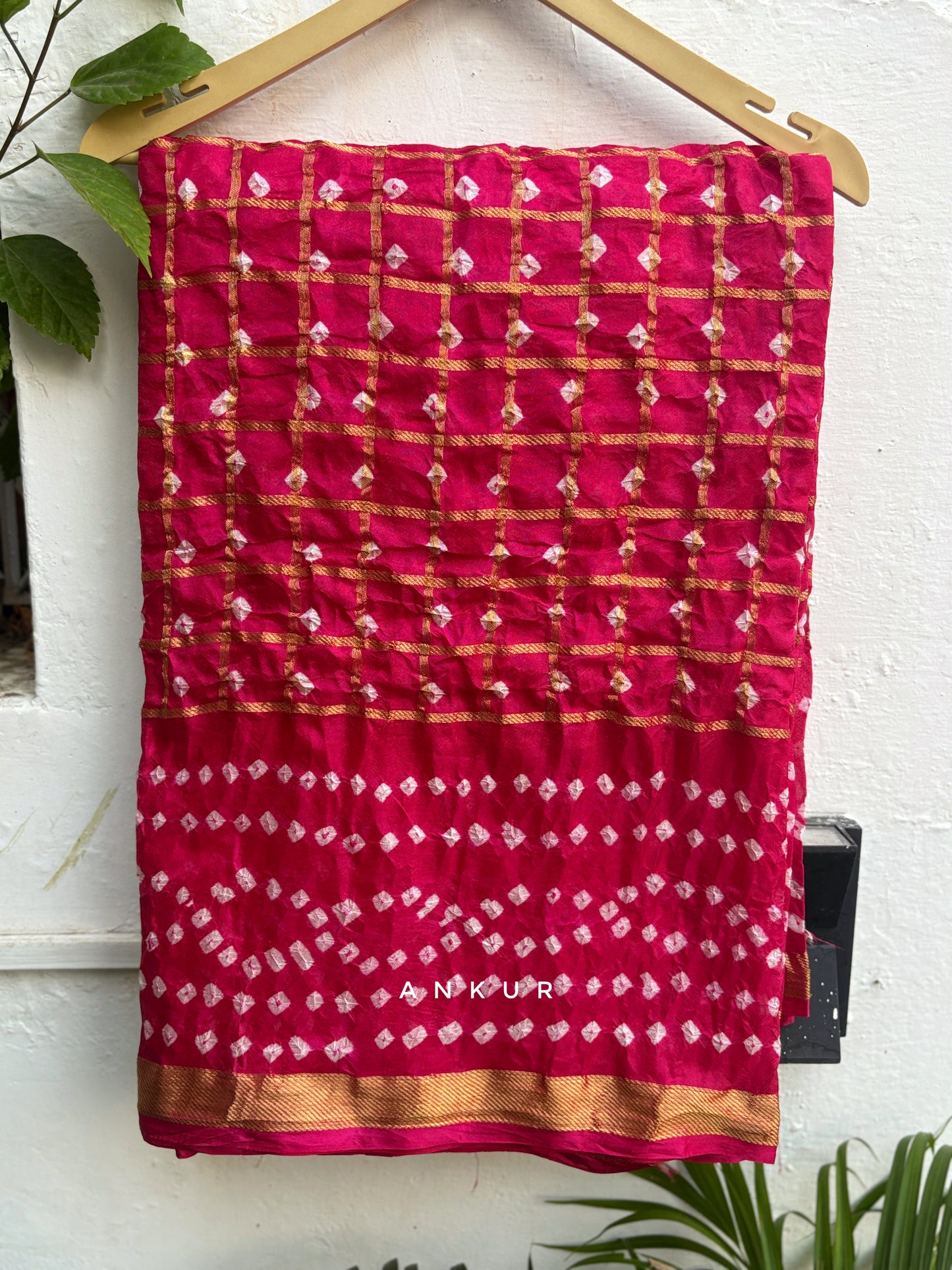 gulabi rani Silk Bandhani