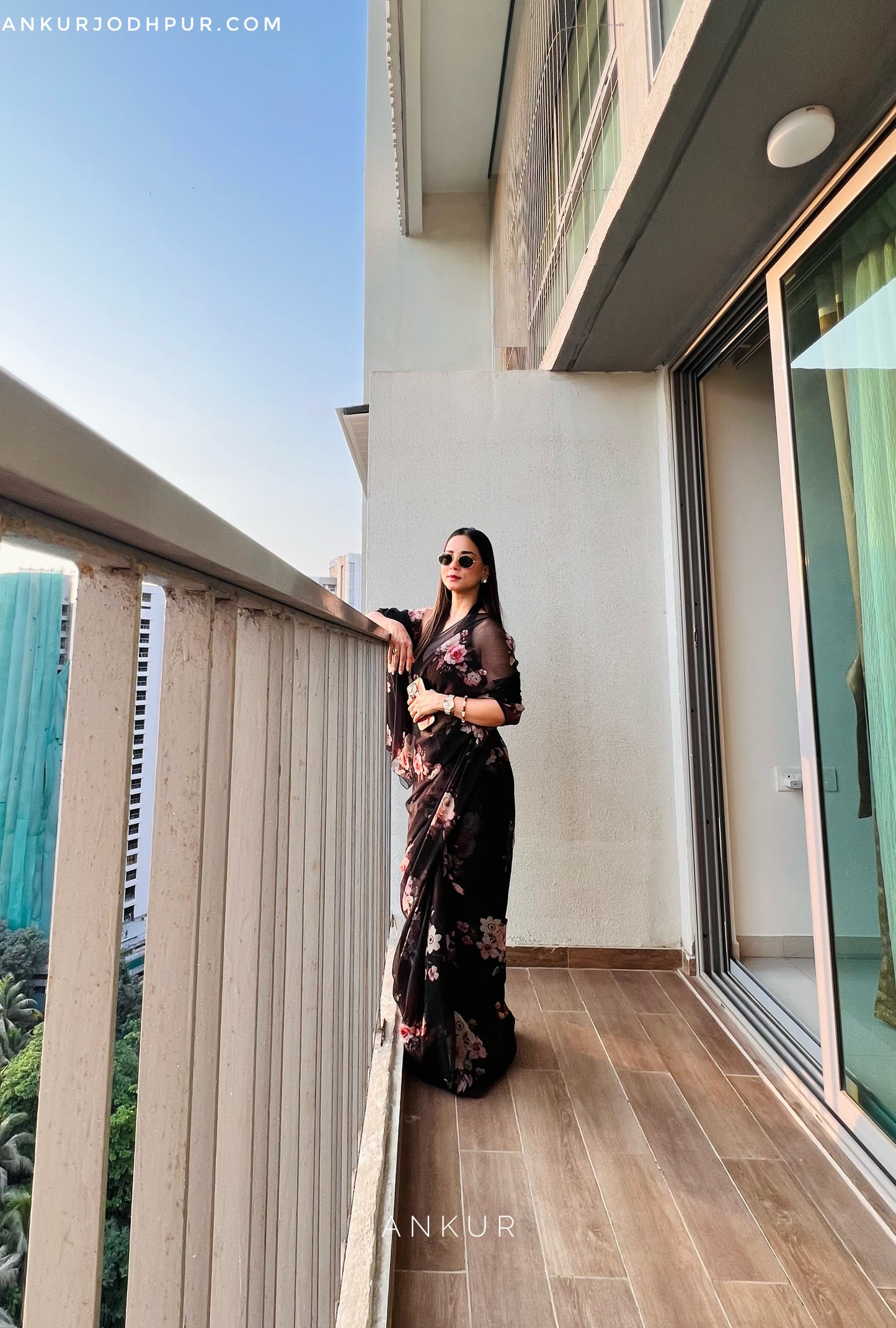 Soft Black Vintage Isha Chiffon