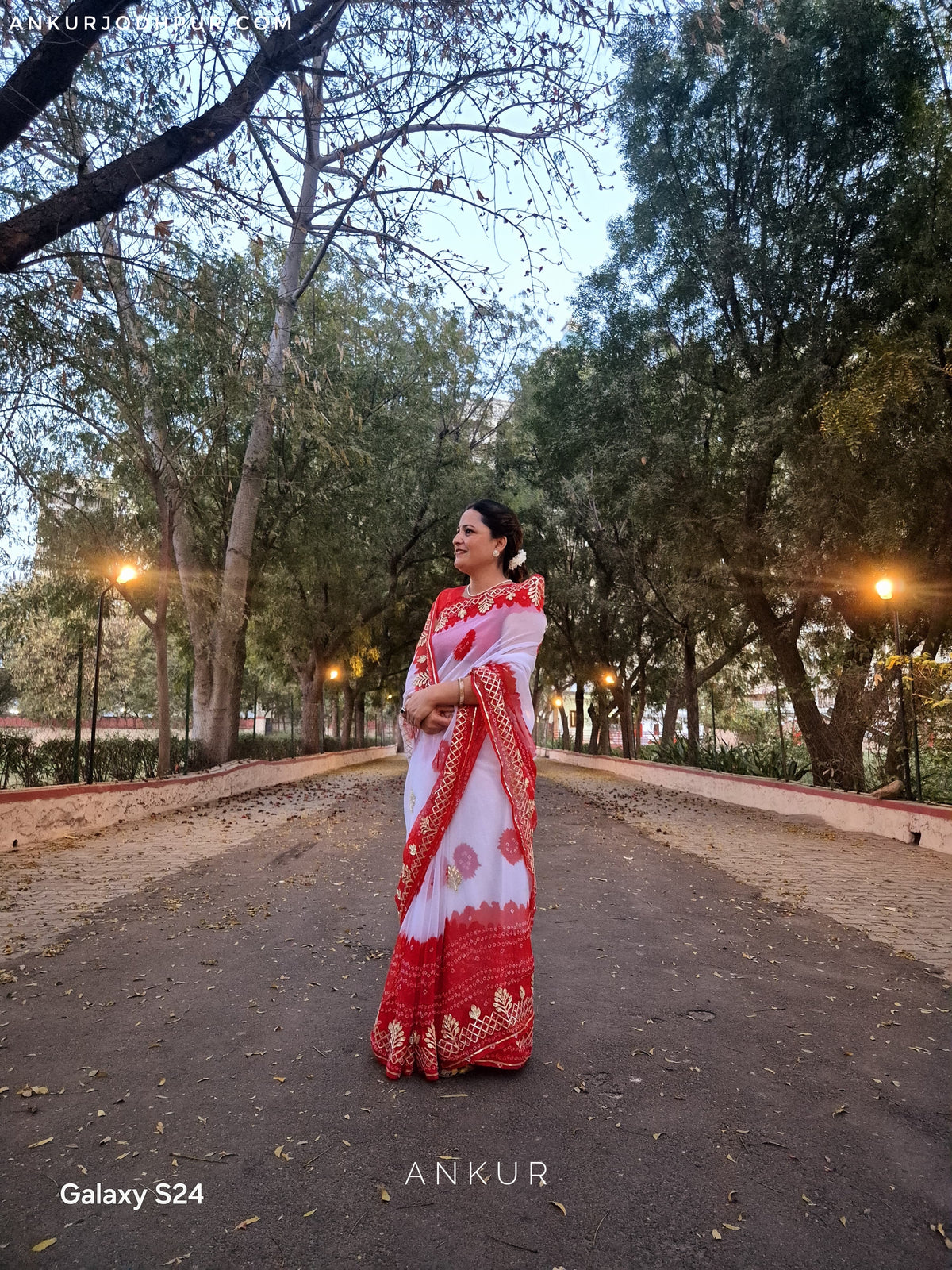 Faganiya Saree with Gotta patti border