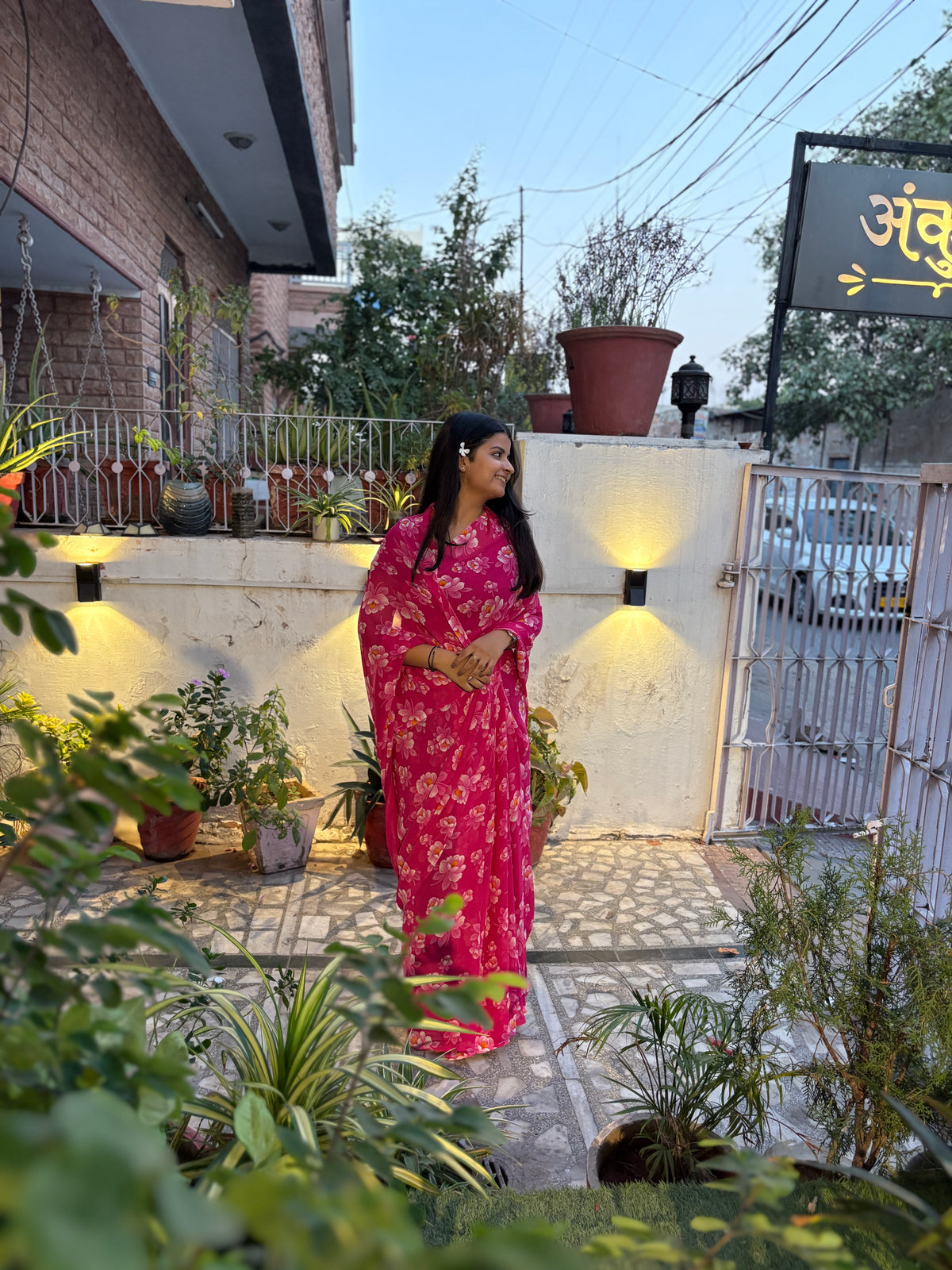 Pink gulabi Latika Saree