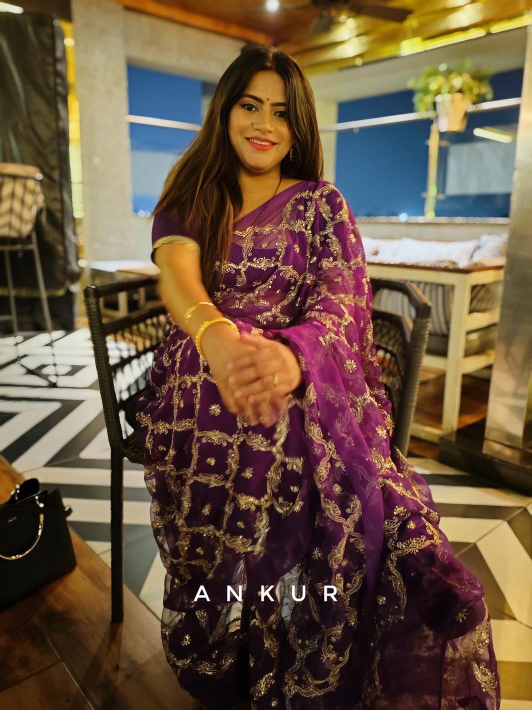 Wine Single Shade Yamini