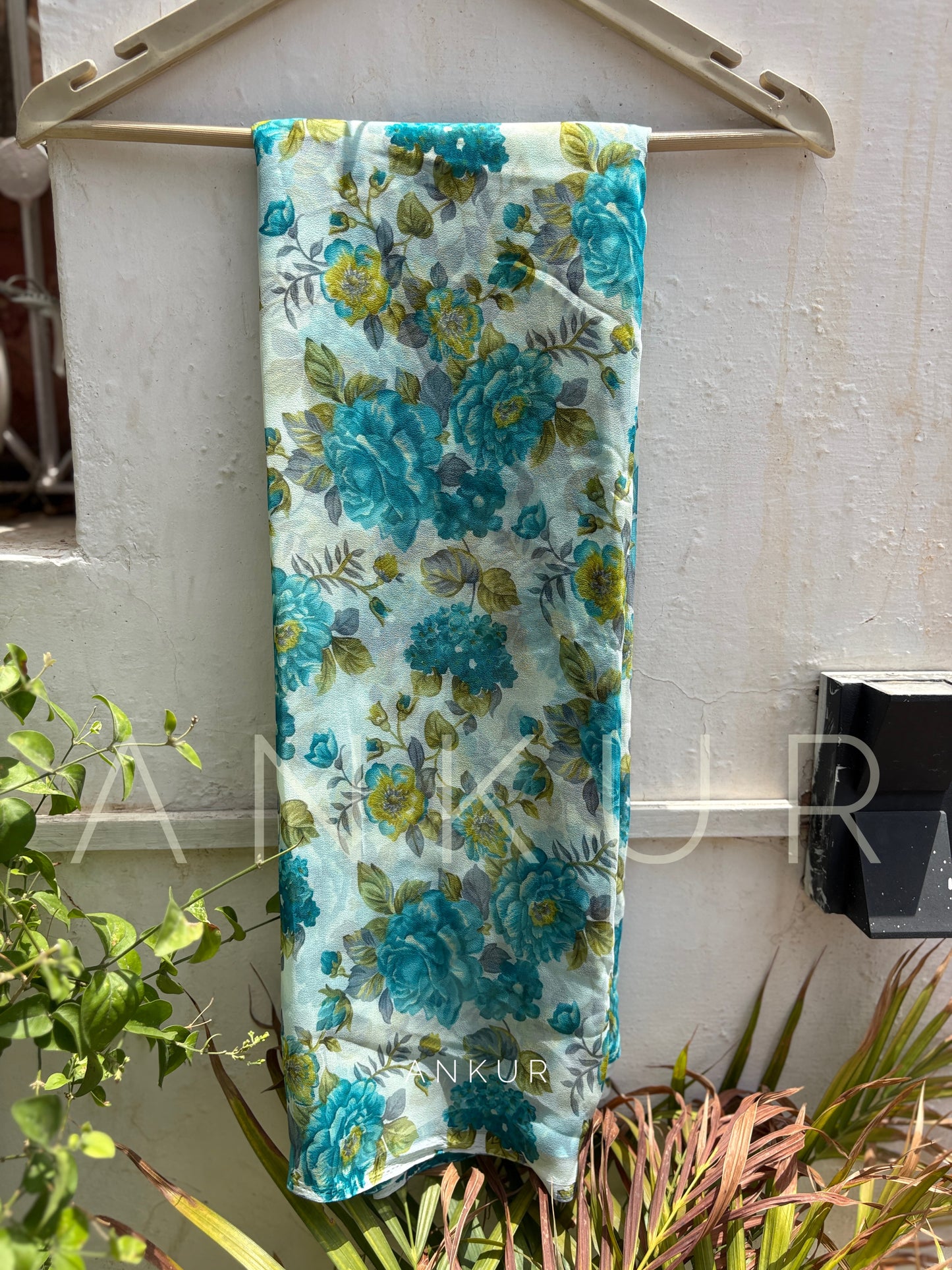 Cottage Blue Flower Print