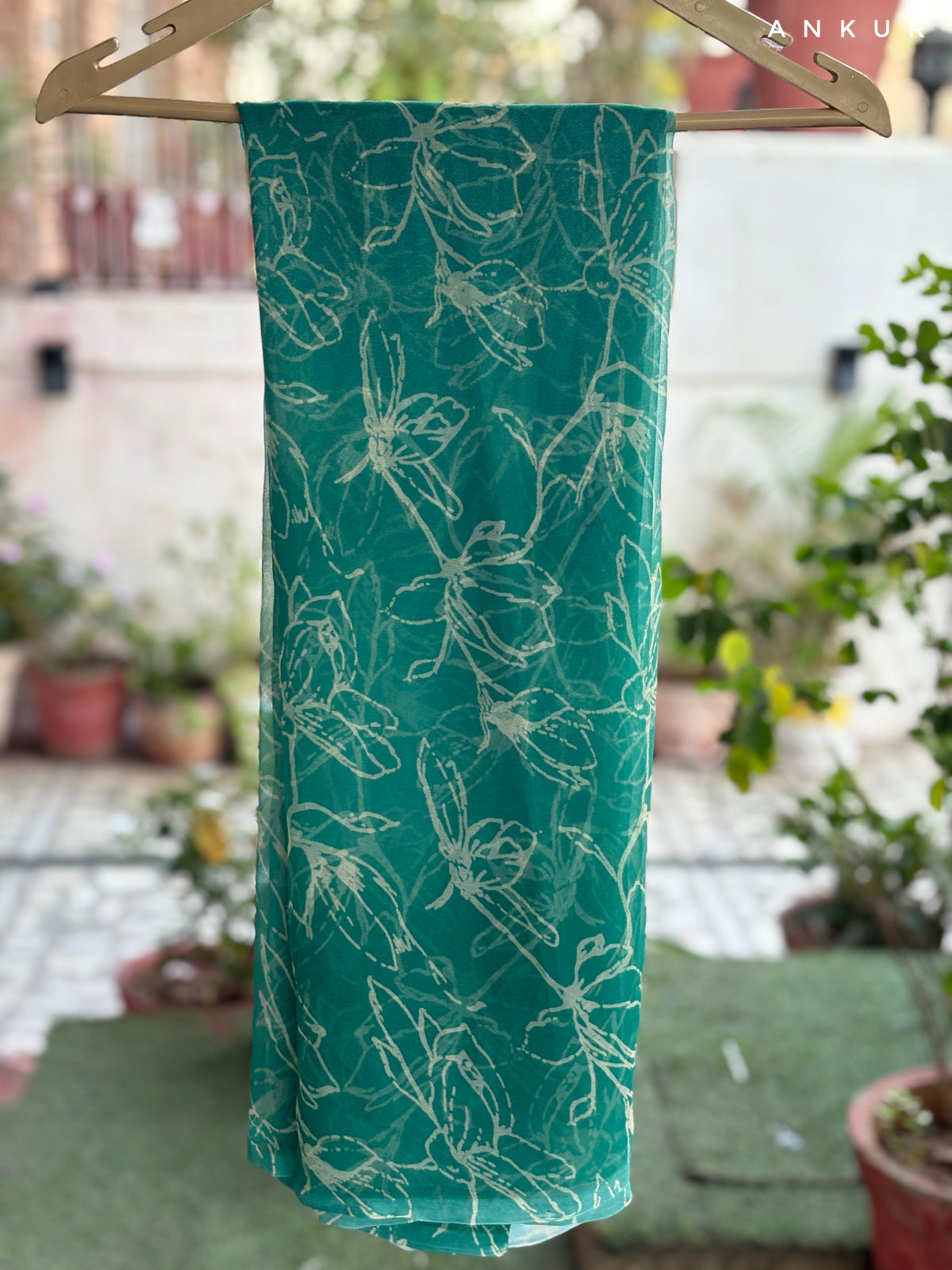 Ocean Green Double Shaded Rajwadi