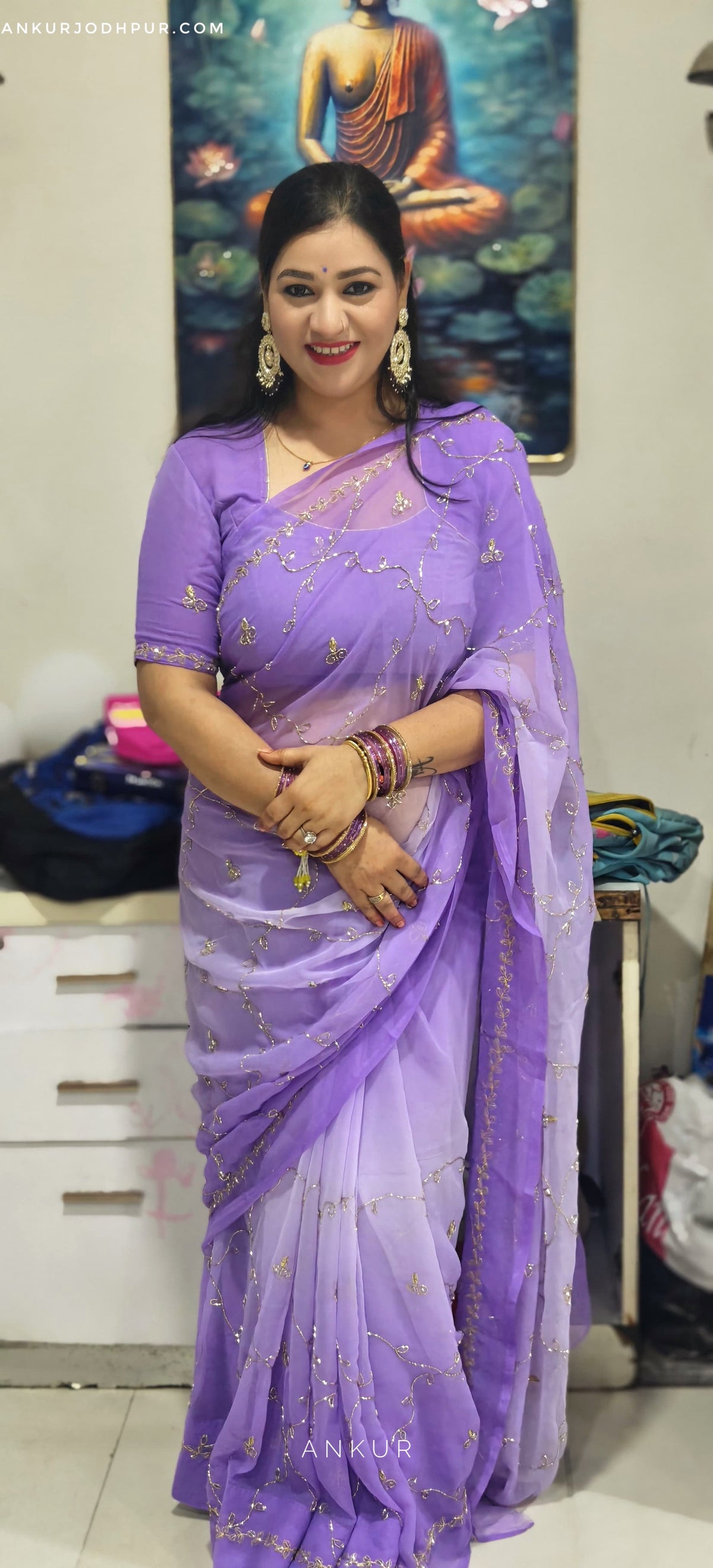 Rajkumari Violet cut dana Suhani