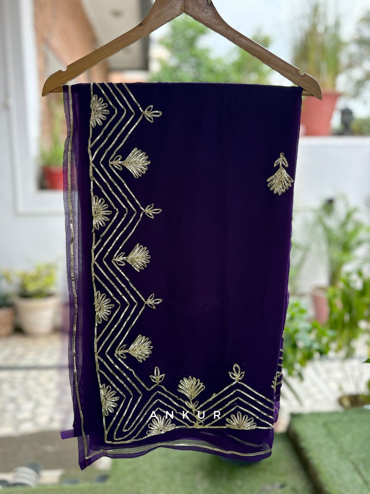 Purple in new Gota design Anvi