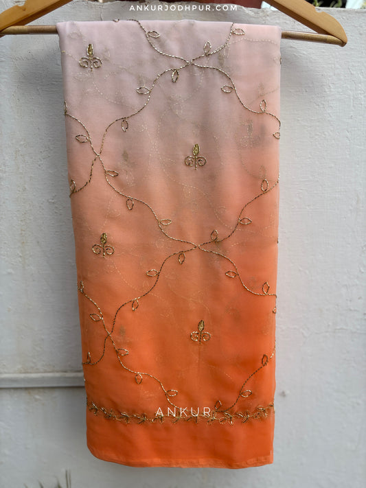 Gulnaar Peach cut dana Suhani