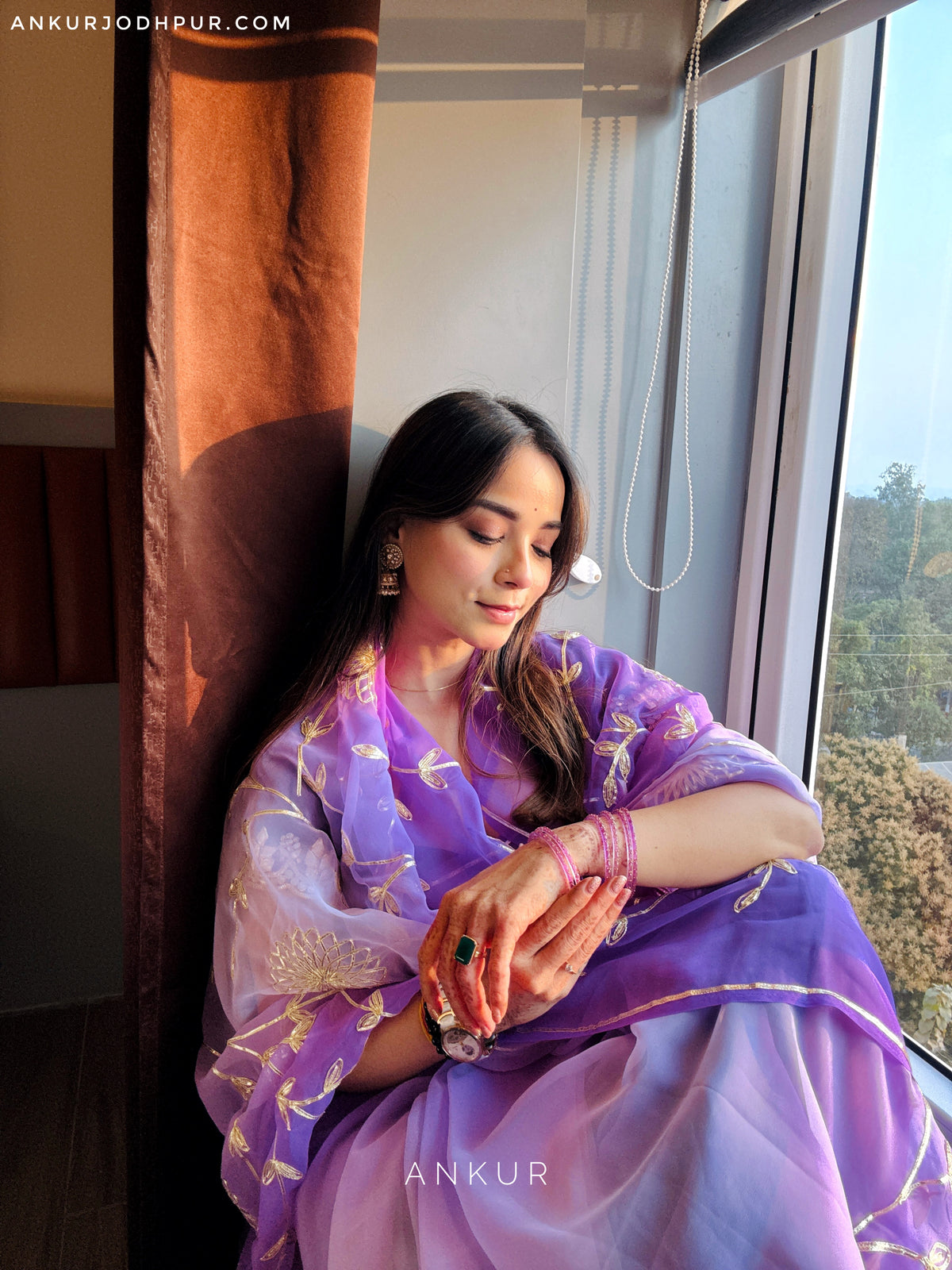 Rajkumari Violet in Jaal work Anvi