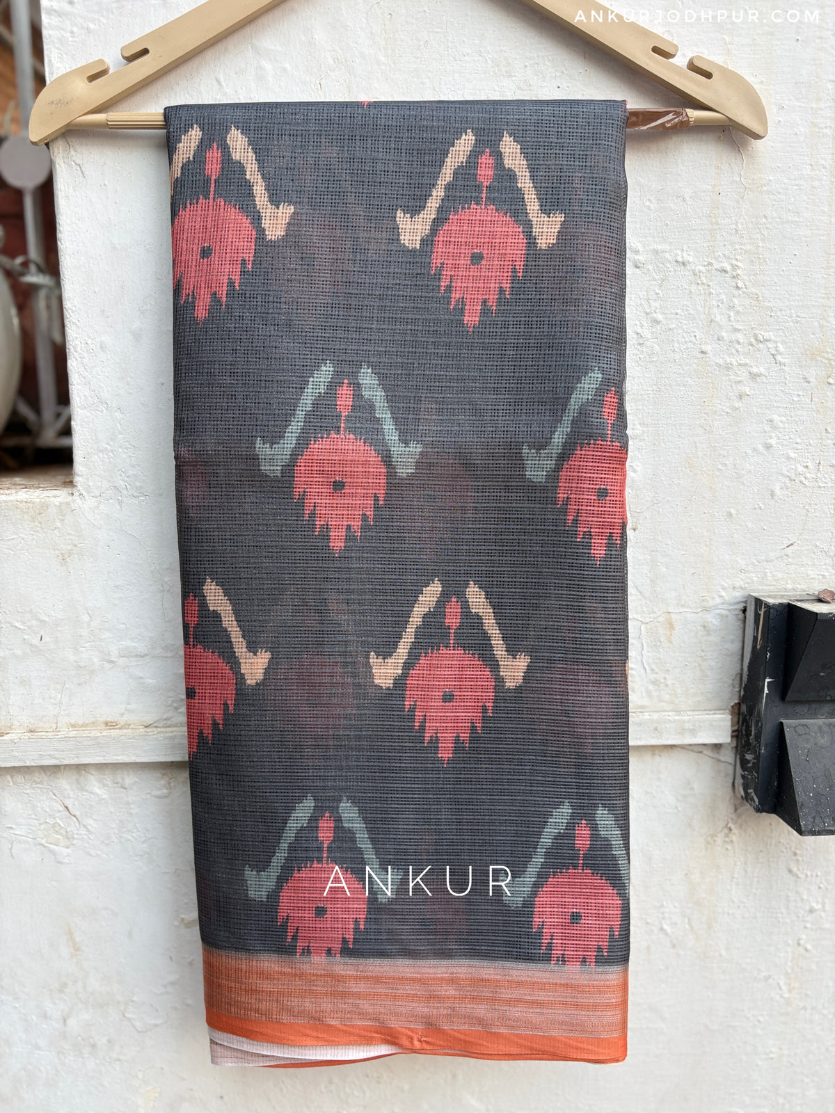 Grey leaf Madhuri Silk