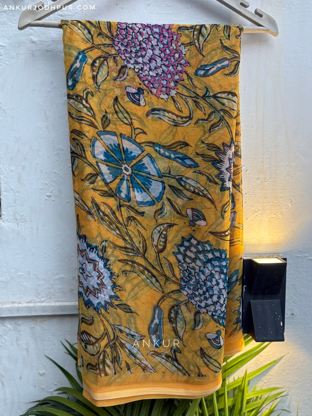 Flowery Cotton Design eight Vintage Isha Chiffon