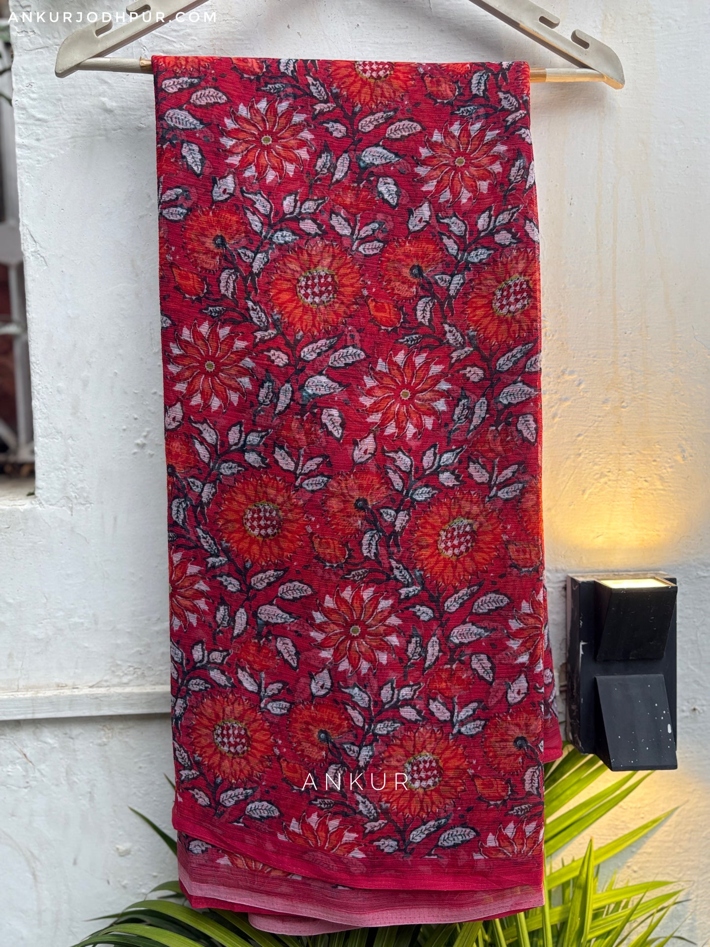 Flowery Cotton Design seven Vintage Isha Chiffon