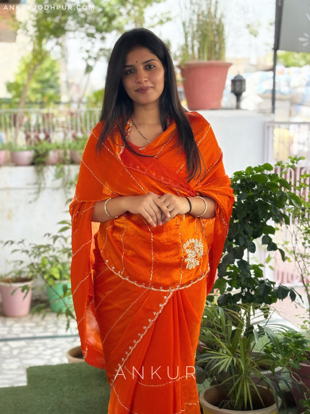 Aarohi bright Orange Noor
