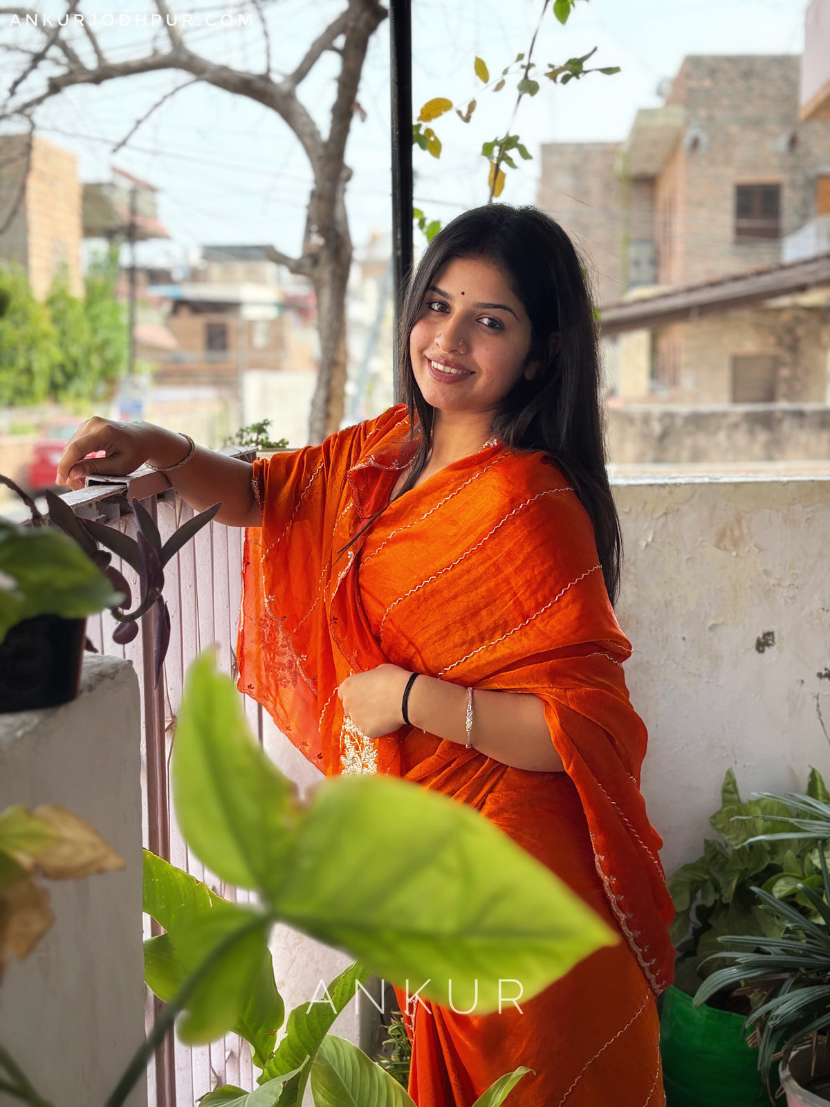 Aarohi bright Orange Noor