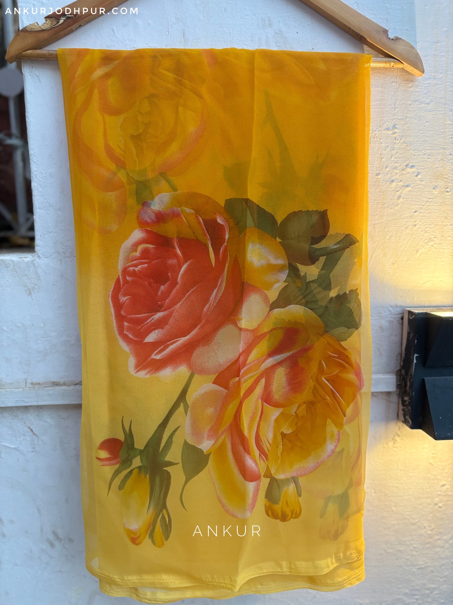 Double Shade Rose Yellow Flower Print