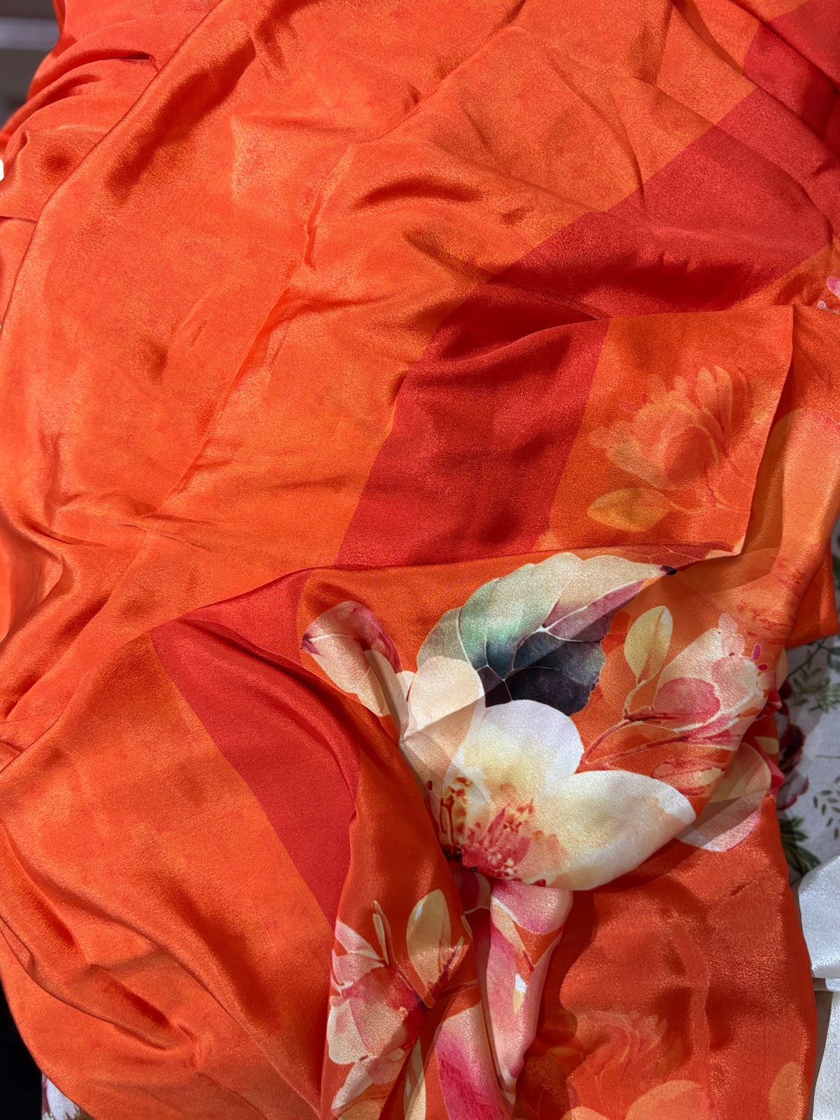 Tangerine Floral Ember Mona Beyond Silk
