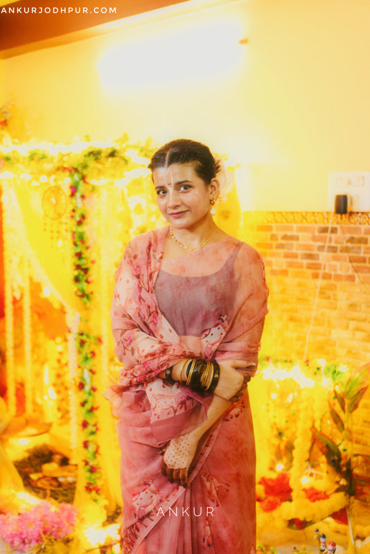 Blush Meadow Vintage Isha Chiffon