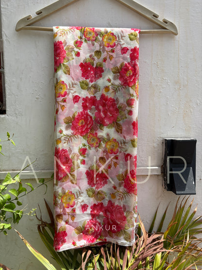 Cottage Red Flower Print