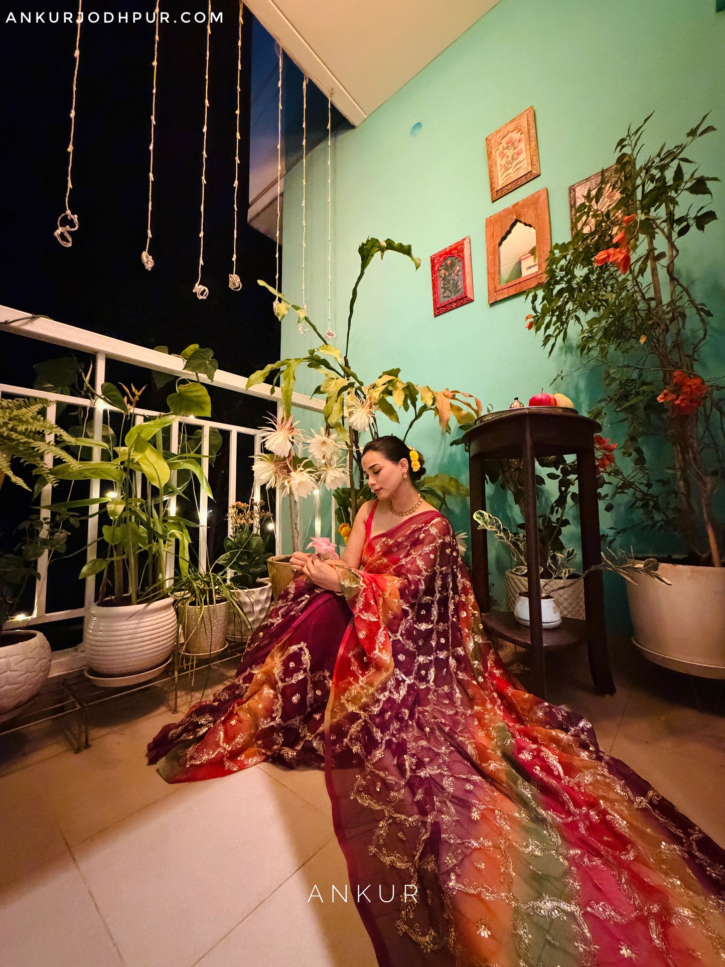 Wine tone multi Shade Yamini