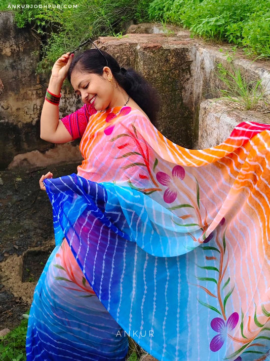 Saanvi Lehriya with Flower print