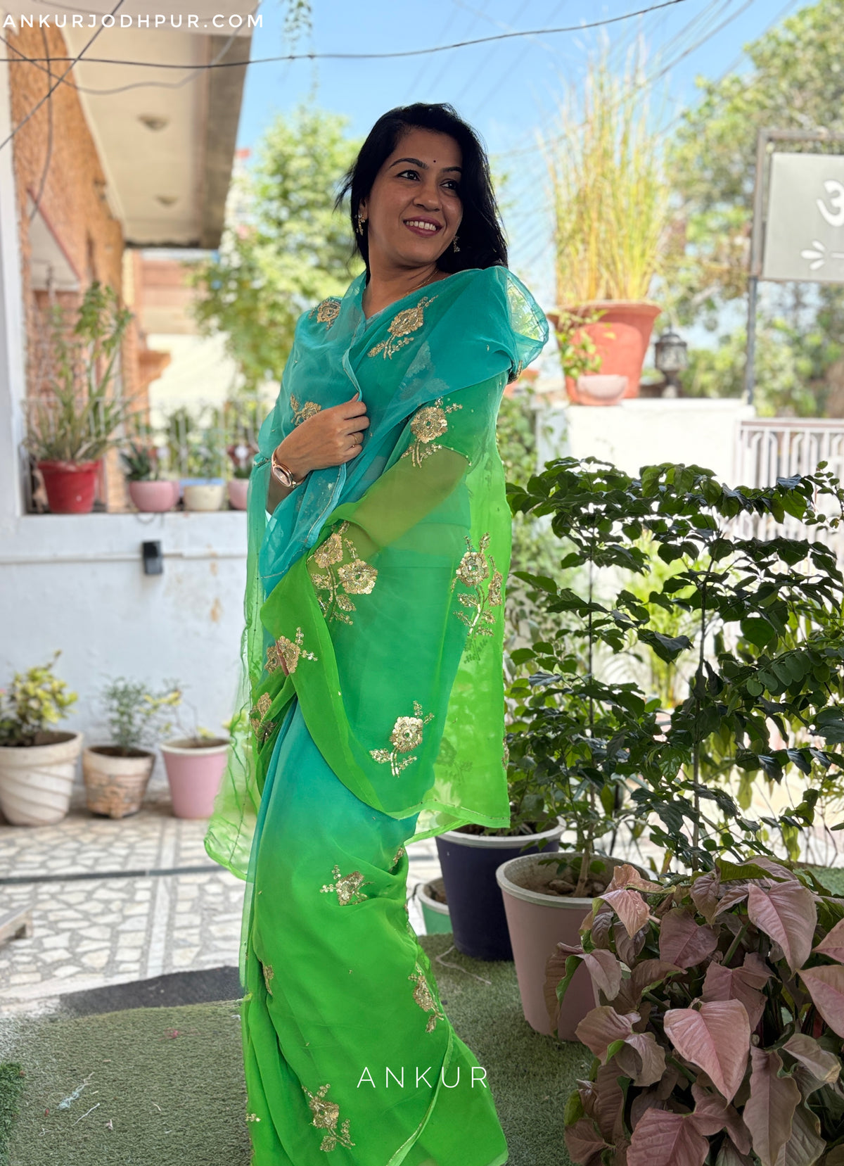 Emerald Green Shaded Yamini 2.0