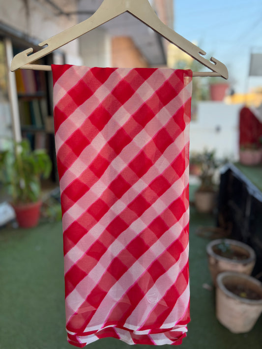 Soft candy red Lehriya