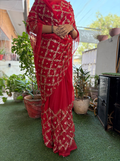 Red  Single Shade Yamini