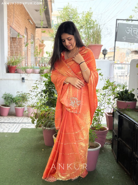 Rust orange Moti Noor