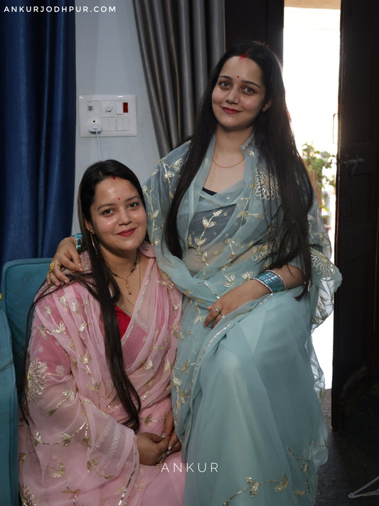Steal Blue in Jaal work Anvi
