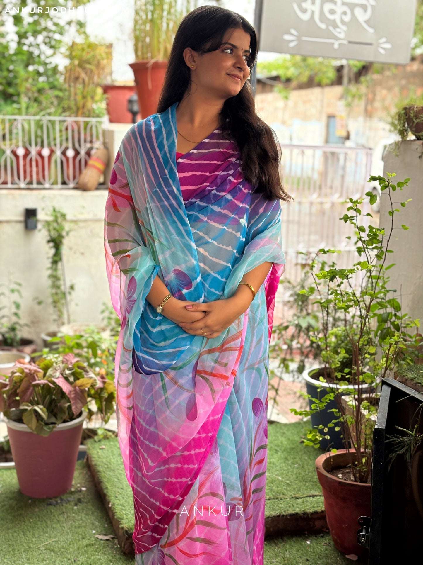 Ishita Lehriya with Flower print