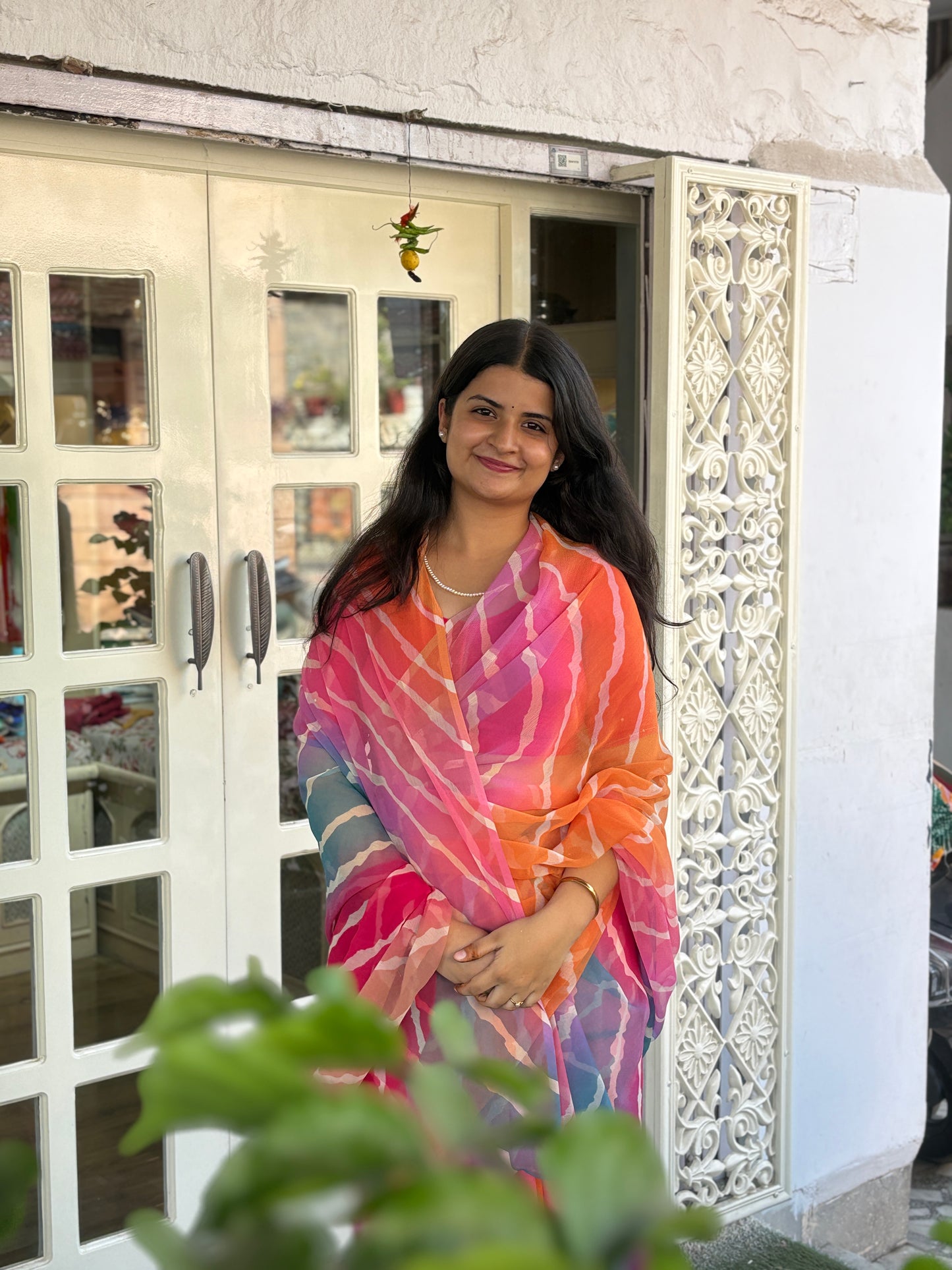 Colours of Tradition Vintage Isha Chiffon lehriya