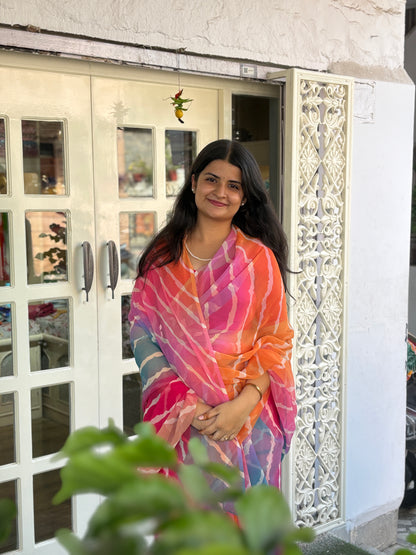 Colours of Tradition Vintage Isha Chiffon lehriya