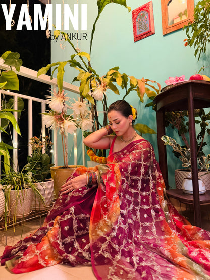 Wine tone multi Shade Yamini