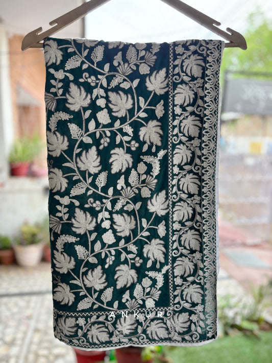 Darkblue Kashmiri Ari work