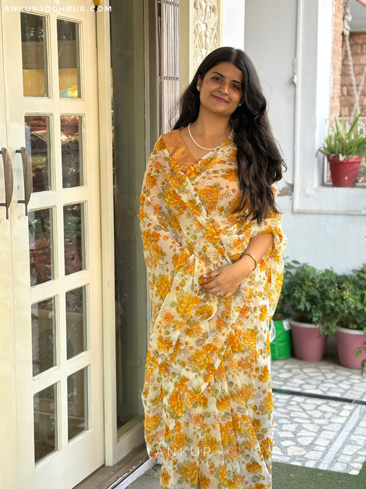 Cottage Yellow Flower Print