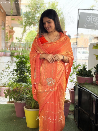 Rust orange Moti Noor