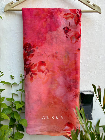 Scarlet Cloud Vintage Isha Chiffon