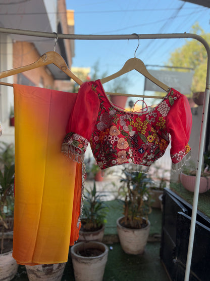 The Last Sunset Shaded saree