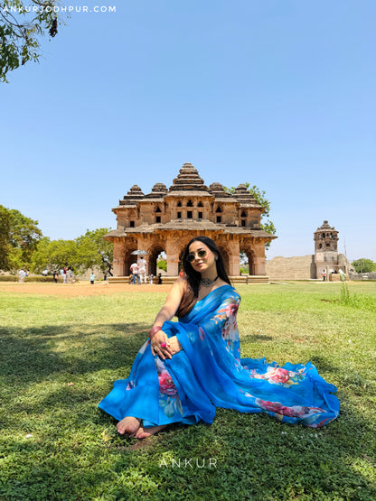 New Blue Vintage Isha Chiffon