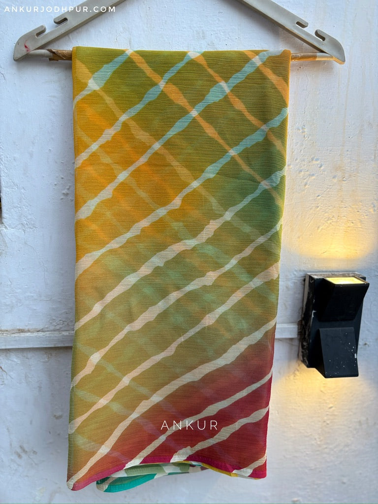 Lime Green Vintage Isha Chiffon