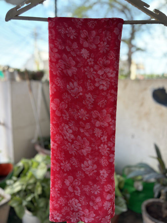 Bubble red tiddly Flower Print