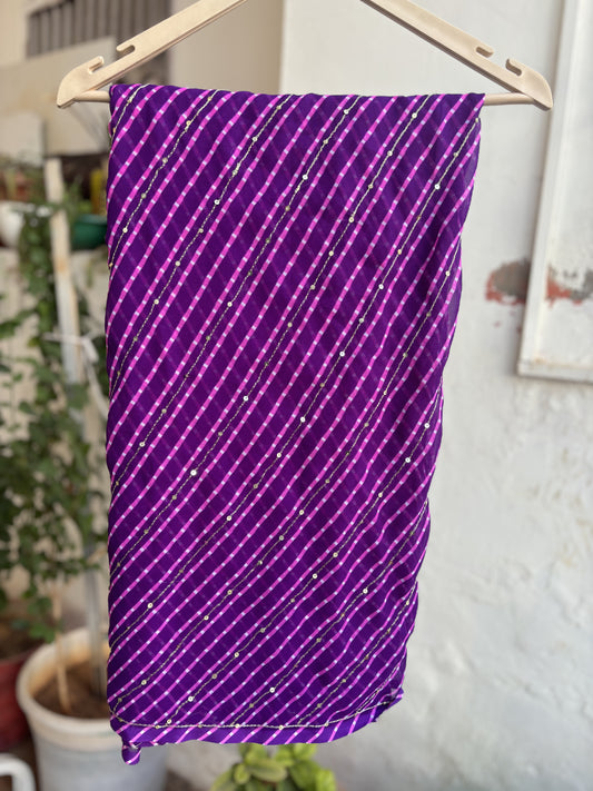 Purple Mothda with ZARI WORK
