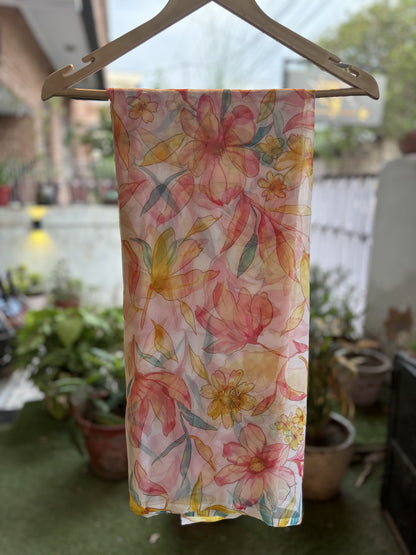 Water art design five Flower Print