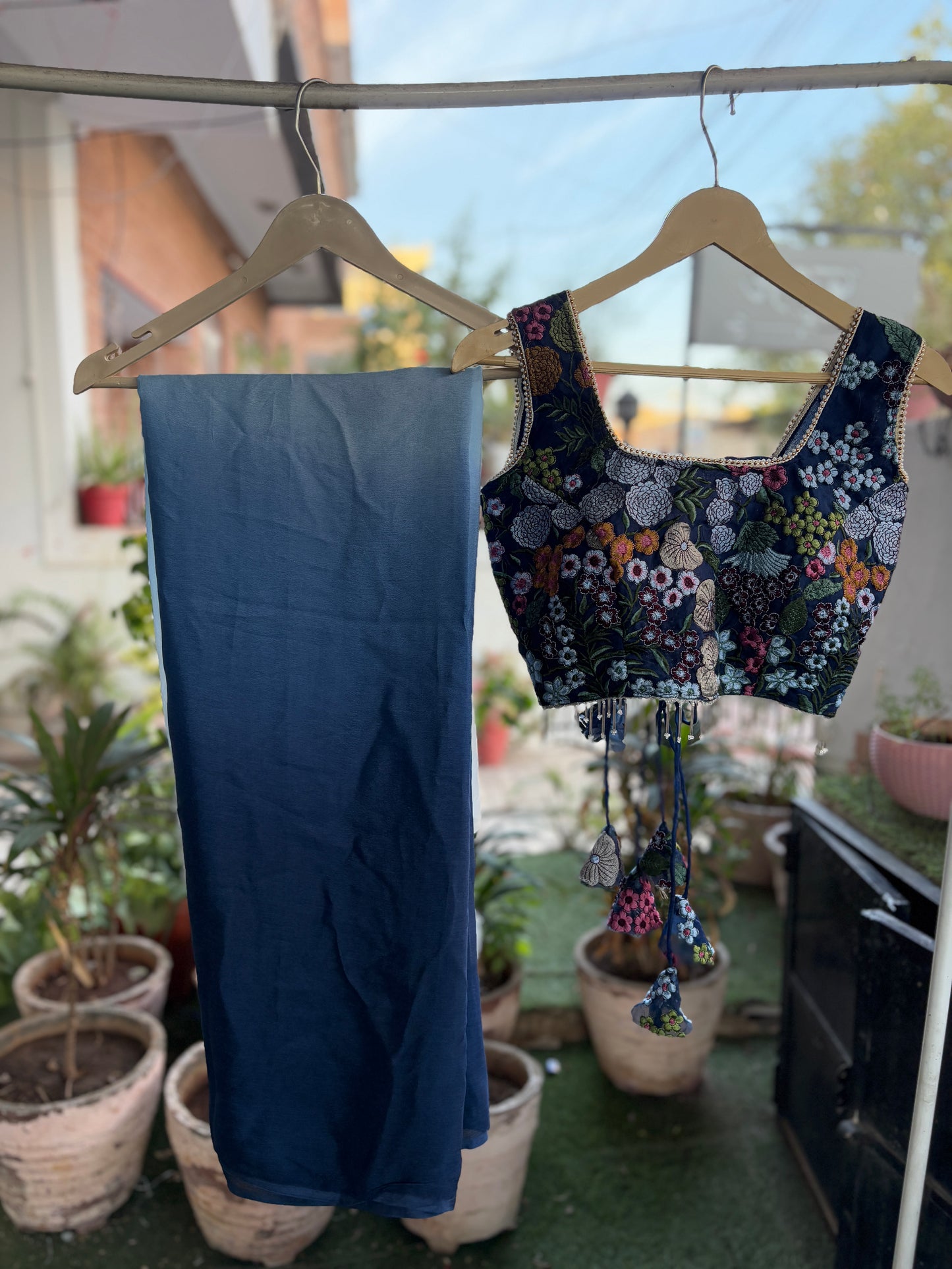 The Moon Light Shaded saree