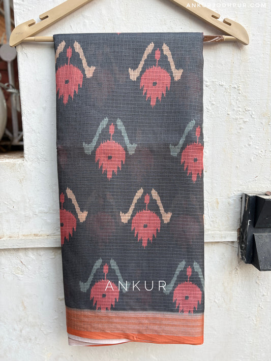 Grey leaf Madhuri Silk