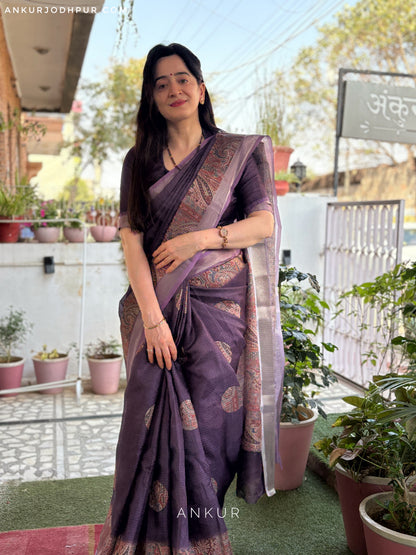 Meher Violet Madhuri Silk