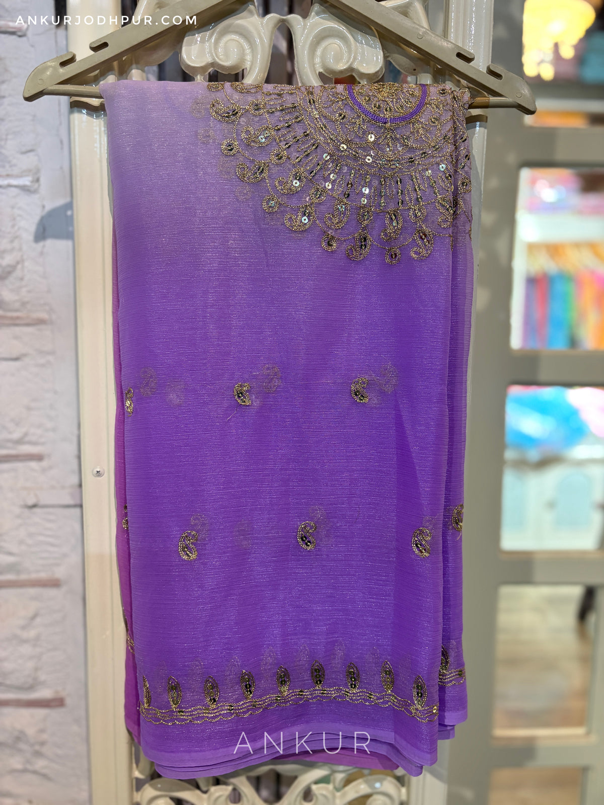Lavender Shaded Yamini Limited Edition ( with blouse )