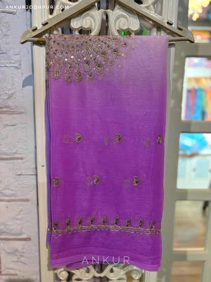 Lavender Shaded Yamini Limited Edition ( with blouse )